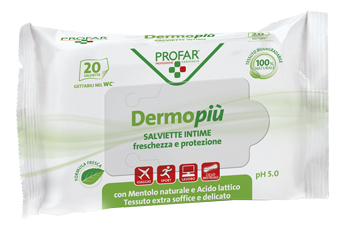 DERMO PIU' SALVIETTE INTIME 20 PEZZI PROFAR - Farmapre