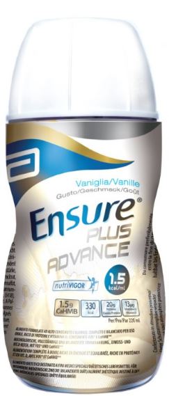 ENSURE PLUS ADVANCE VANIGLIA 4 BOTTIGLIE DA 220 ML - Farmapre