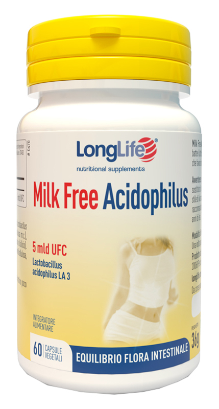 LONGLIFE MILK FREE ACIDOPHILUS 60 CAPSULE VEGETALI - Farmapre