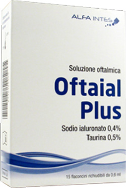 SOLUZIONE OFTALMICA OFTAIAL PLUS ACIDO IALURONICO 0,4% E TAURINA 15 FLACONCINI RICHIUDIBILI DA 0,6 ML - Farmapre