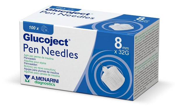 AGO PER PENNA DA INSULINA GLUCOJECT 8 MM GAUGE 32 100 PEZZI - Farmapre