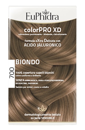 EUPHIDRA COLORPRO XD 700 BIONDO GEL COLORANTE CAPELLI IN FLACONE + ATTIVANTE + BALSAMO + GUANTI - Farmapre