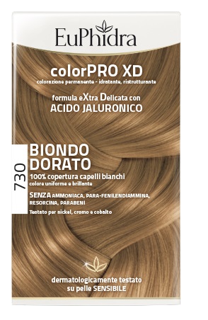 EUPHIDRA COLORPRO XD 730 BIONDO DORATO GEL COLORANTE CAPELLI IN FLACONE + ATTIVANTE + BALSAMO + GUANTI - Farmapre