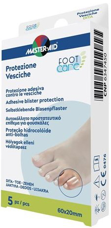 IDROCOLLOIDE MASTER-AID FOOTCARE VESCICHE DITA 60X20 MM 5 PEZZI A2 - Farmapre