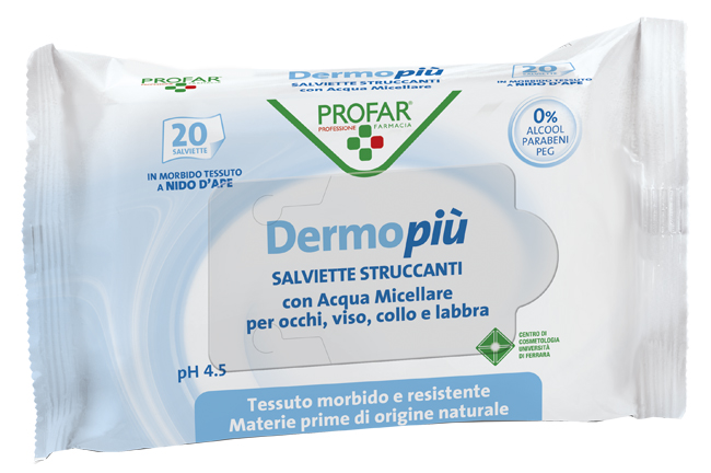 DERMO PIU' SALVIETTINE STRUCCANTI 20 PEZZI PROFAR - Farmapre