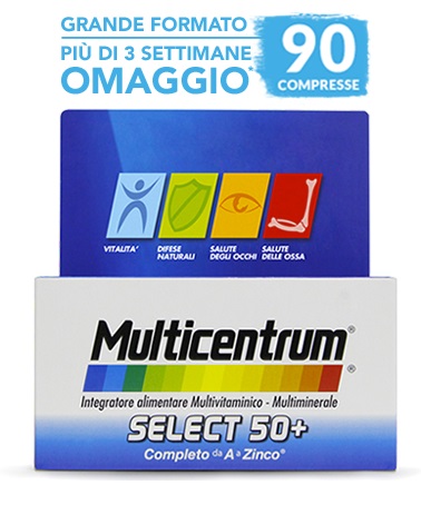MULTICENTRUM SELECT 50+ 90 COMPRESSE - Farmapre