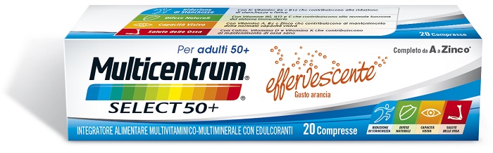 MULTICENTRUM SELECT EFFERVESCENTE 20 COMPRESSE - Farmapre
