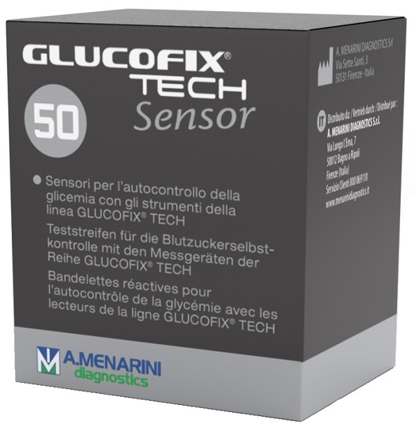 STRISCE MISURAZIONE GLICEMIA GLUCOFIX TECH SENSOR 50 PEZZI - Farmapre