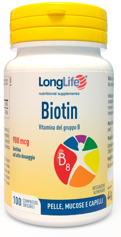 LONGLIFE BIOTIN 900 MCG 100 COMPRESSE - Farmapre
