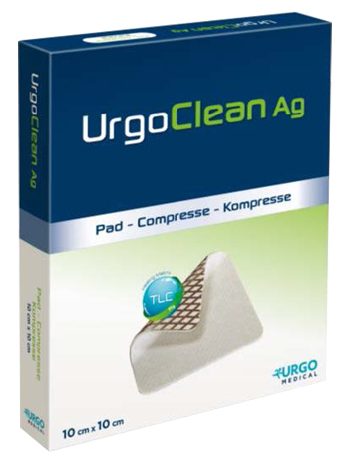 MEDICAZIONE TNT ASSORBENTE GELIFICANTE URGOCLEAN AG/SILVER 10X10CM 5 PEZZI - Farmapre