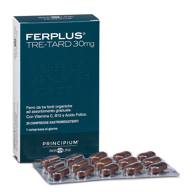 PRINCIPIUM FERPLUS TRE RETARD 30MG 30 COMPRESSE GASTRORESISTENTI - Farmapre
