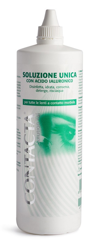 SOLUZIONE UNICA CON ACIDO IALURONICO PER LENTI A CONTATTO CONTACTA SOLUTION 360 ML - Farmapre