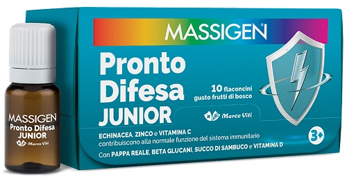 MASSIGEN PRONTO DIFESA JUNIOR 10 FLACONCINI DA 10 ML - Farmapre
