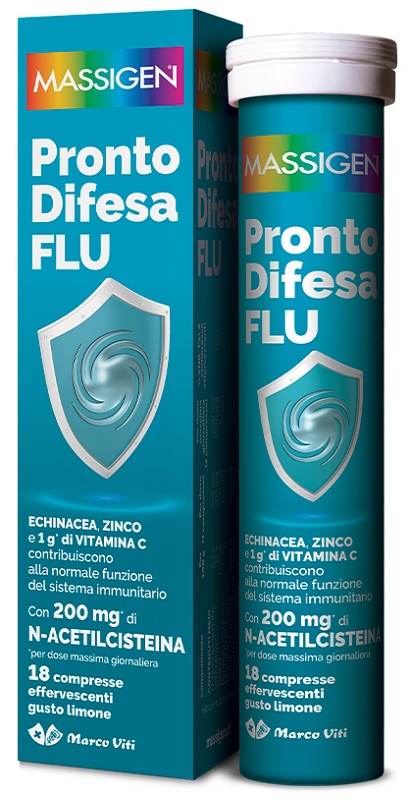 MASSIGEN PRONTO DIFESA FLU 18 COMPRESSE EFFERVESCENTI - Farmapre