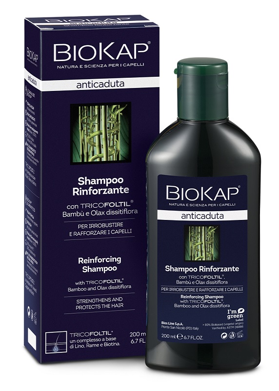 BIOKAP SHAMPOO RINFORZANTE ANTICADUTA CON TRICOBIOTIC NUOVA FORMULA 200 ML - Farmapre