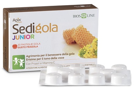 APIX PROPOLI SEDIGOLA JUNIOR FRAGOLA 20 PASTIGLIE BIOSLINE - Farmapre