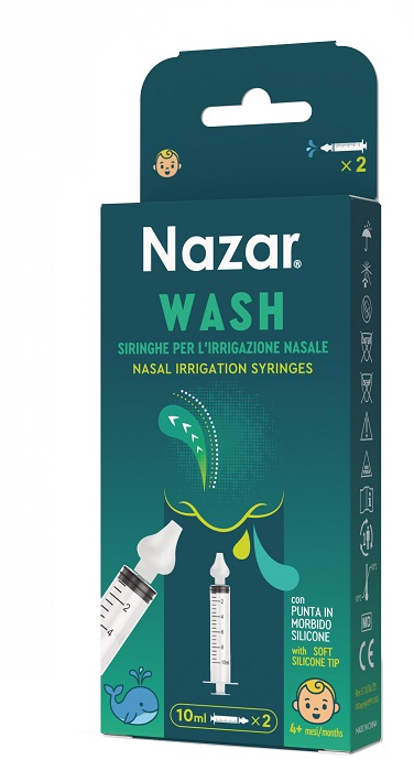 NAZAR WASH SIRINGA IRRIGAZIONE NASALE 2 PEZZI - Farmapre