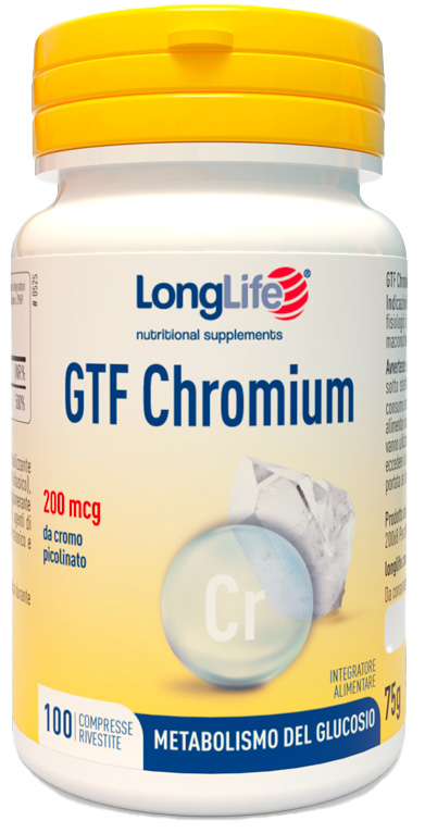 LONGLIFE GTF CHROMIUM 100 COMPRESSE RIVESTITE - Farmapre