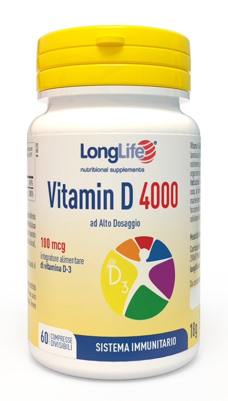 LONGLIFE VITAMIN D 4000UI 60 COMPRESSE DIVISIBILI - Farmapre