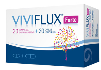 VIVIFLUX FORTE 20 COMPRESSE GASTRORESISTENTI + 20 CAPSULE LIQUID FILLER - Farmapre