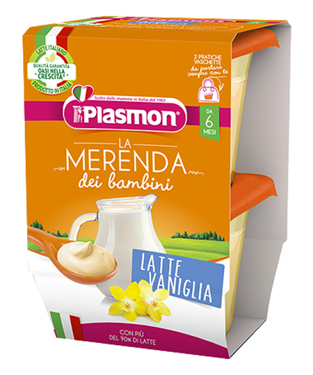 PLASMON LA MERENDA DEI BAMBINI MERENDE LATTE VANIGLIA ASETTICO 2 X 120 G - Farmapre