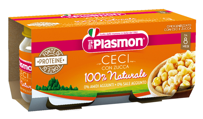 PLASMON OMOGENEIZZATO CECI/ZUCCA 2 X 80 G - Farmapre