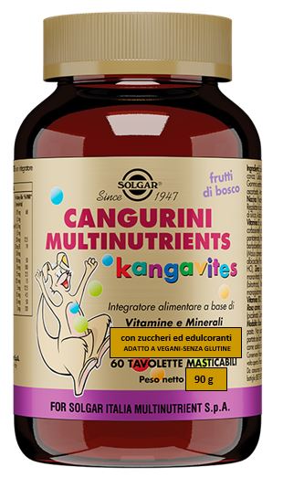 CANGURINI MULTINUTRIENTS FRUTTI BOSCO 60 TAVOLETTE MASTICABILI - Farmapre