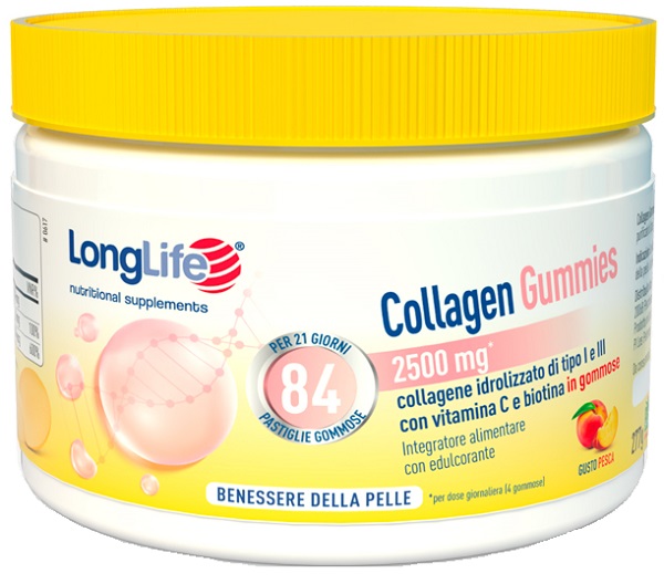 LONGLIFE COLLAGEN GUMMIES 625MG 84 GOMMOSE - Farmapre