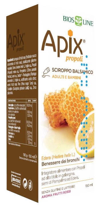 APIX PROPOLI SCIROPPO BALSAMICO SENZA CONSERVANTI 150 ML BIOSLINE - Farmapre