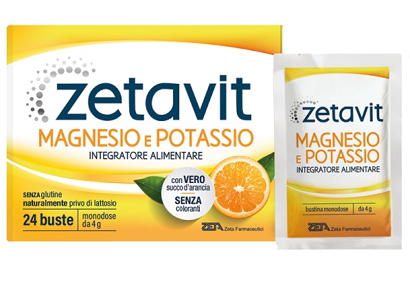 ZETAVIT MAGNESIO POTASSIO SENZA ZUCCHERO 24 BUSTINE DA 6 G - Farmapre