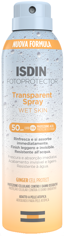 FOTOPROTECTOR TRANSPARENT WET SKIN SPRAY 50+ 250 ML - Farmapre