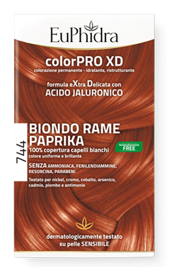 EUPHIDRA COLORPRO GEL COLORANTE CAPELLI XD 744 PAPRIKA 50 ML IN FLACONE + ATTIVANTE + BALSAMO + GUANTI - Farmapre