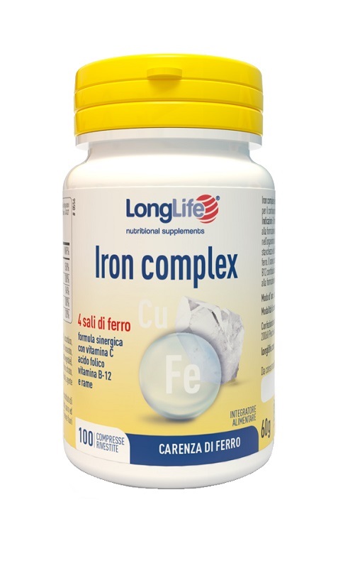 LONGLIFE IRON COMPLEX 100 COMPRESSE RIVESTITE - Farmapre