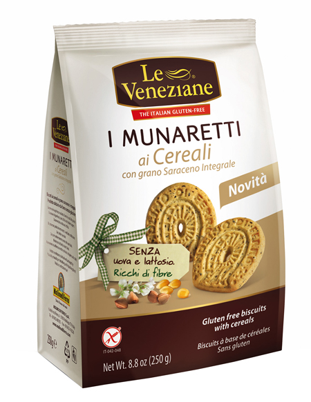 LE VENEZIANE MUNARETTI BISCOTTI CEREALI GRANO SARACENO INTEGRALE 250 G - Farmapre