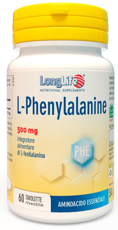 LONGLIFE L-PHENYLALANINE 500 MG 60 TAVOLETTE RIVESTITE DA 900 MG - Farmapre