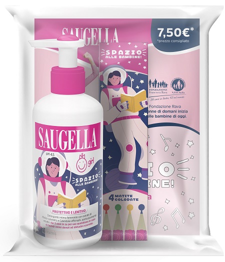 SAUGELLA GIRL + GADGET PROMOZIONE COSTITUITA DA UN BUNDLE COMPOSTO DA PRODOTTO GIRL 200 ML + IN OMAGGIO MATITE COLORATE - Farmapre