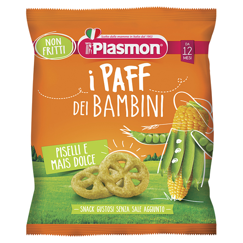 PLASMON DRY SNACK PAFF PISELLI-MAIS 15 G - Farmapre