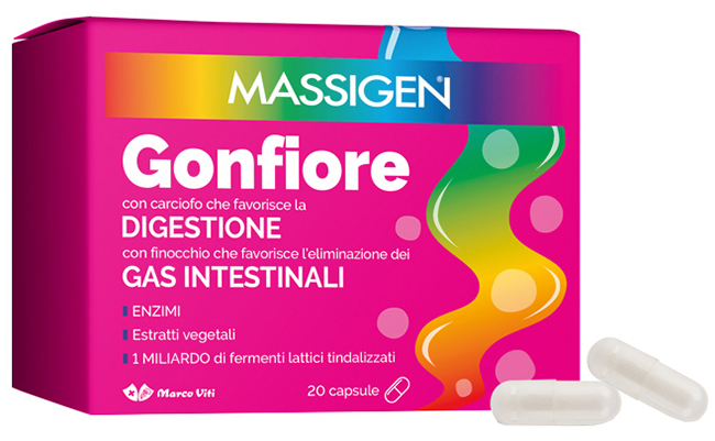 MASSIGEN GONFIORE 20 CAPSULE - Farmapre