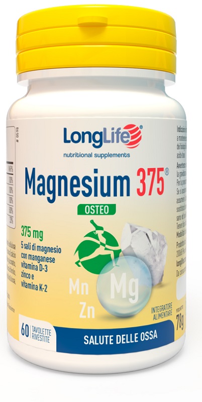LONGLIFE MAGNESIUM 375 OSTEO 60 TAVOLETTE - Farmapre