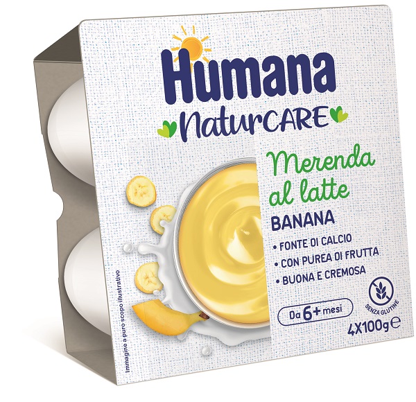 HUMANA MERENDA LATTE BANANA 4 PEZZI DA 100 G - Farmapre