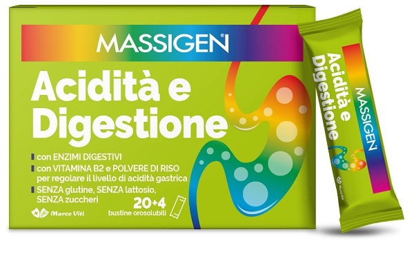 MASSIGEN ACIDITA' E DIGESTIONE 24 STICKPACK - Farmapre