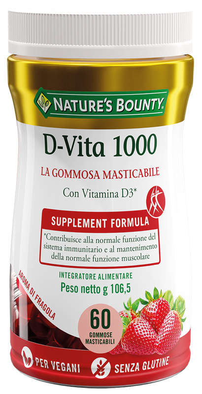NATURE'S BOUNTY D VITA 1000 60 GOMMOSE MASTICABILI - Farmapre
