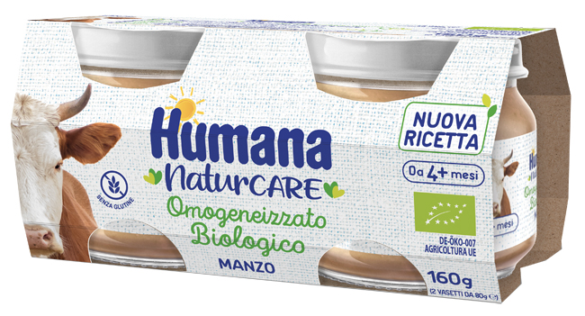 HUMANA OMOGENEIZZATO MANZO BIOLOGICO 2 PEZZI 80 G - Farmapre