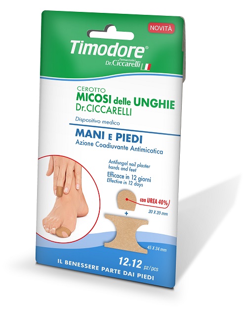 CEROTTO TIMODORE PER MICOSI UNGHIE MANI E PIEDI 12 + 12 PEZZI - Farmapre