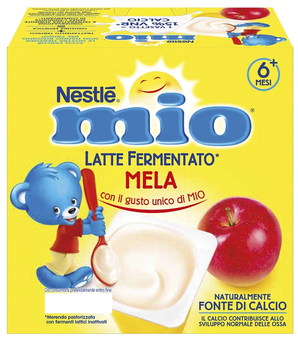 MIO MERENDA LATTE FERMENTATO MELA 4 PEZZI DA 100 G - Farmapre