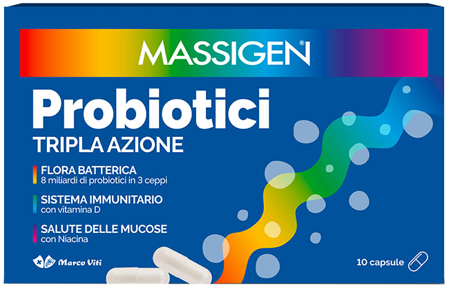 MASSIGEN PROBIOTICI 10 CAPSULE - Farmapre