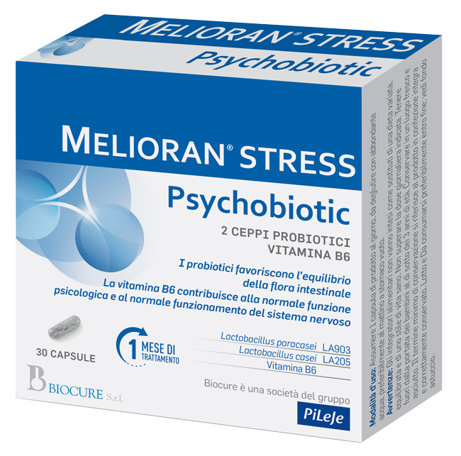 MELIORAN STRESS PSYCHOBIOTIC 30 CAPSULE - Farmapre