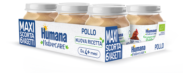 HUMANA OMOGENEIZZATO DI POLLO BIOLOGICO 6 VASETTI DA 80 G - Farmapre