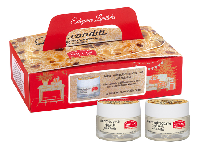 COFANETTO PANETTONE LABBRA 1 MASCHERA SCRUB LEVIGANTE 13 ML + 1 BALSAMO RIMPOLPANTE PROFUMATO 13 ML - Farmapre