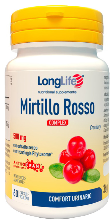 LONGLIFE MIRTILLO ROSSO COMPLEX 60 CAPSULE VEGETALI - Farmapre